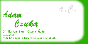 adam csuka business card